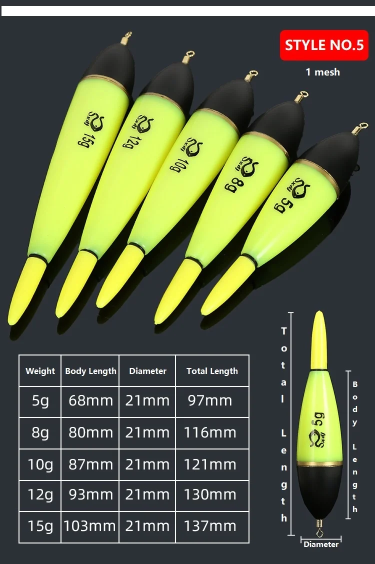 Luminous Rock Fishing Buoys - Day and Night Sensitivity