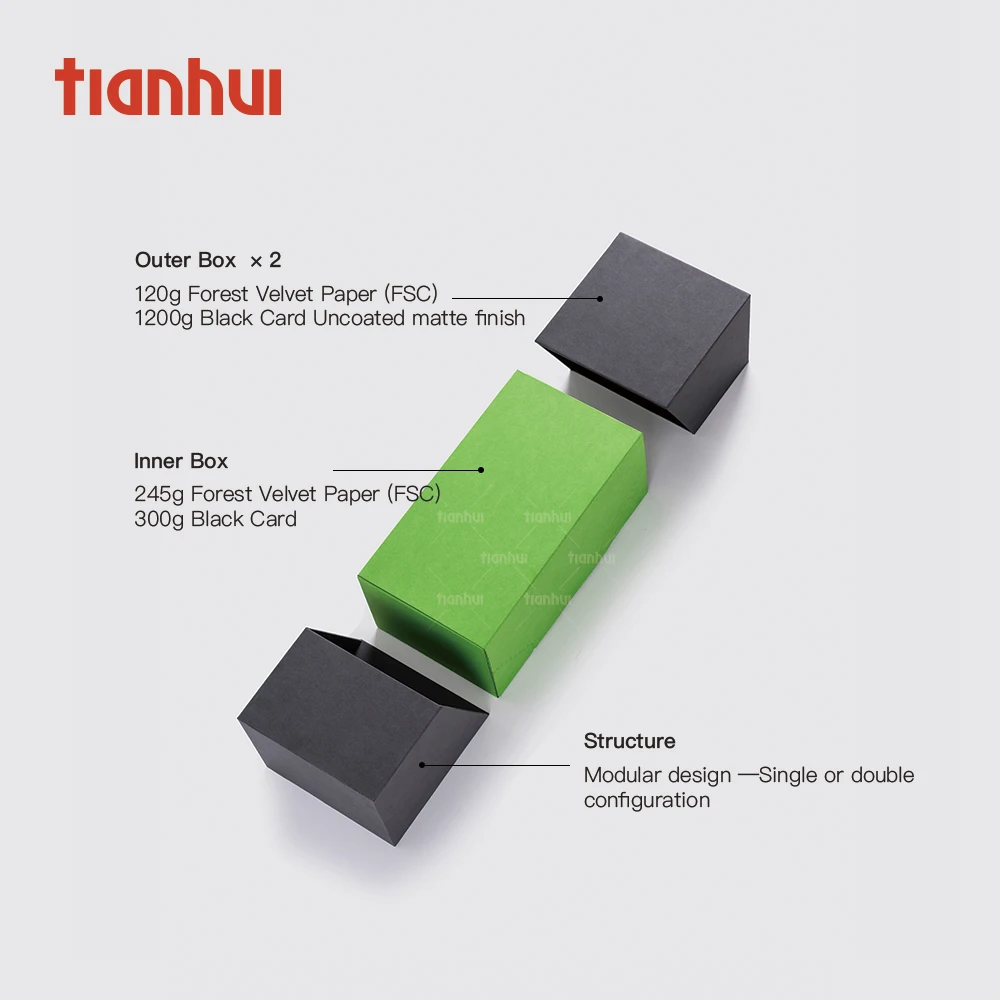 Tianhui Minimalist Double-End Drawer Paper Box Creative Luxury Gift Box