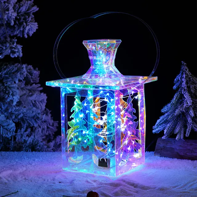 Luxury 2024 Novelty Gifts Party Birthday LED Christmas Trees Lantern Lights Decorations Ornaments Supplies Home Room Decor