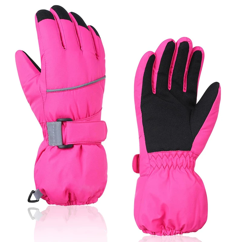 warm winter gloves for men and women skiing gloves with split fingers waterproof touch screen ski gloves