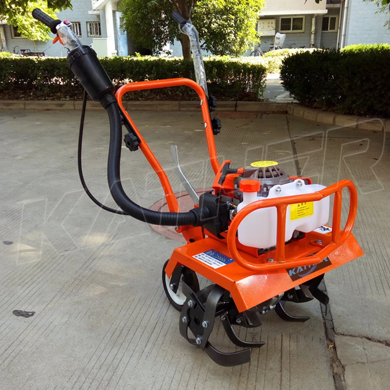 Cultivator Rotarius Minius Agricola Manu Propulsus Solis Arationis Machina Efficiens Solis Arationis Microcultor