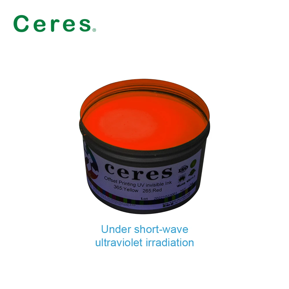 Invisible ink. DIGS”MEX” TERABITE 4200g Ceres UV Invisible Ink 365 Yellow and 265 Red Double Wave Ink for