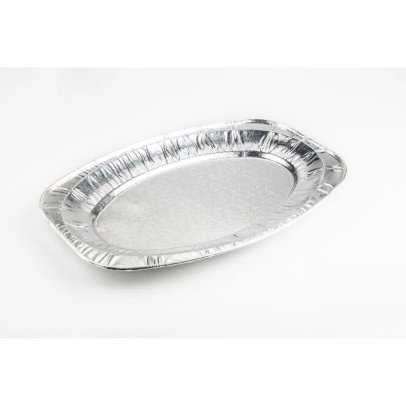product tb81 medium elliptical disc 1800ml food grade disposable baking pan durable foil pan for event catering-2