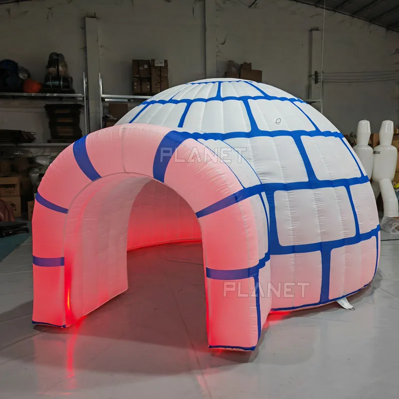 Giant Oxford Cloth Colorful Snow Igloo House Party Tent Inflatable Ice Tent for Event