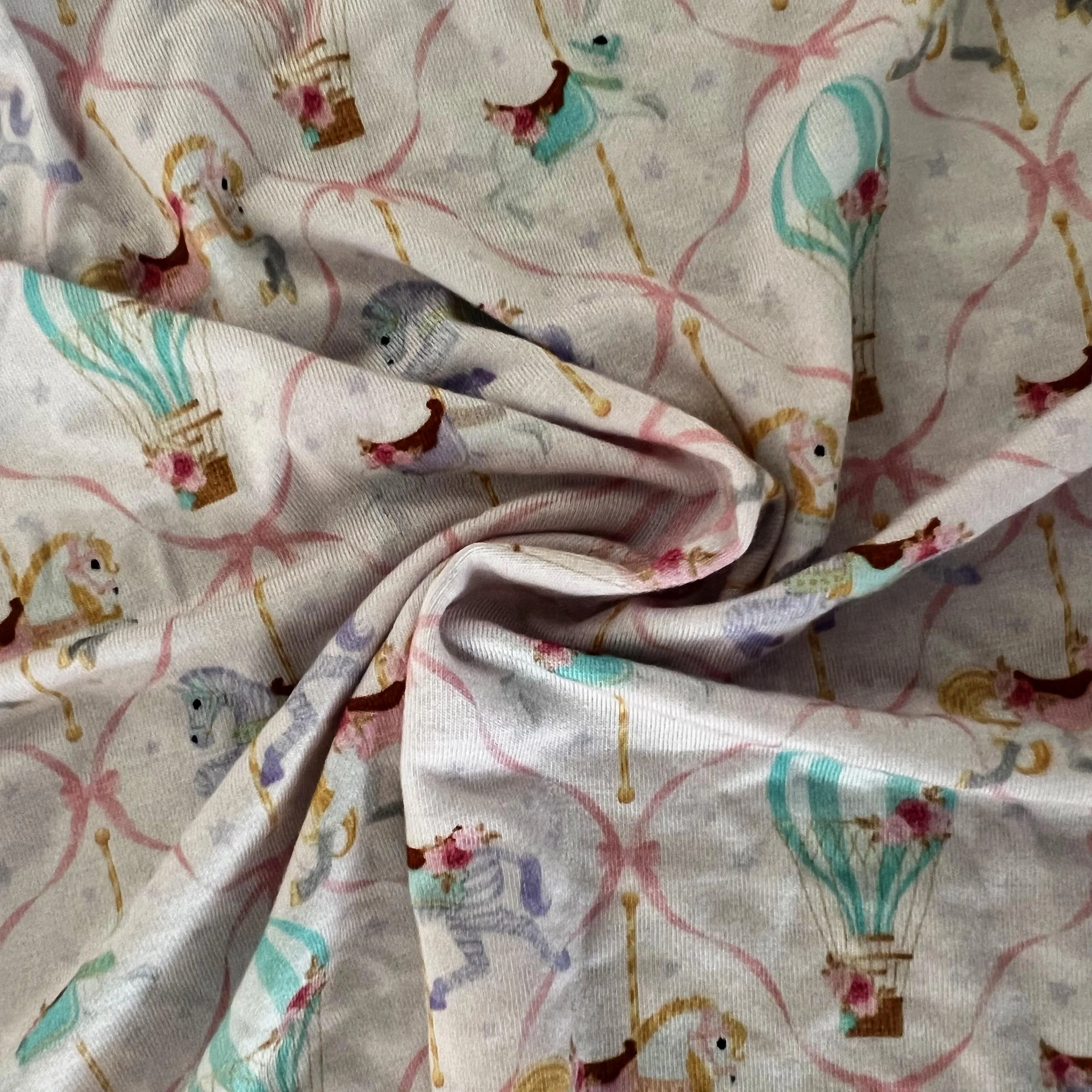 Супер мягкая цифровая печать на заказ модальный спандекс лайкра ткань одиночный трикотаж для одежды