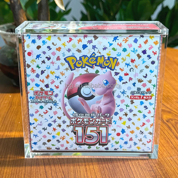 TCG Custom Clear Pokemon Cards Display Case - Durable & Eco-friendly