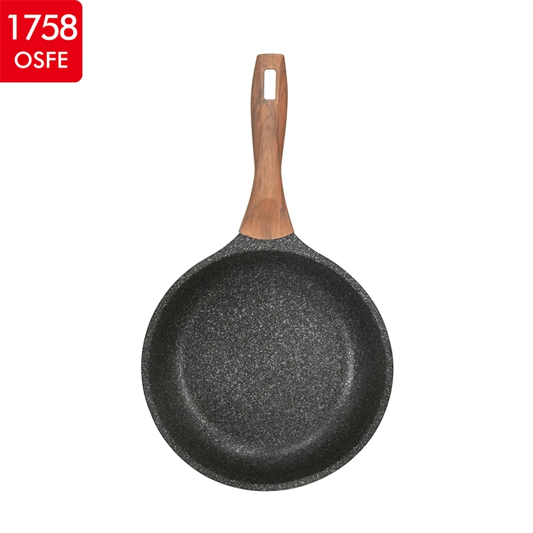 Diecast Granite Coated Wooden Handle 6pcs Aluminium Cookware Set