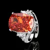 adjustable size Ice Flower cut Chinese red ring