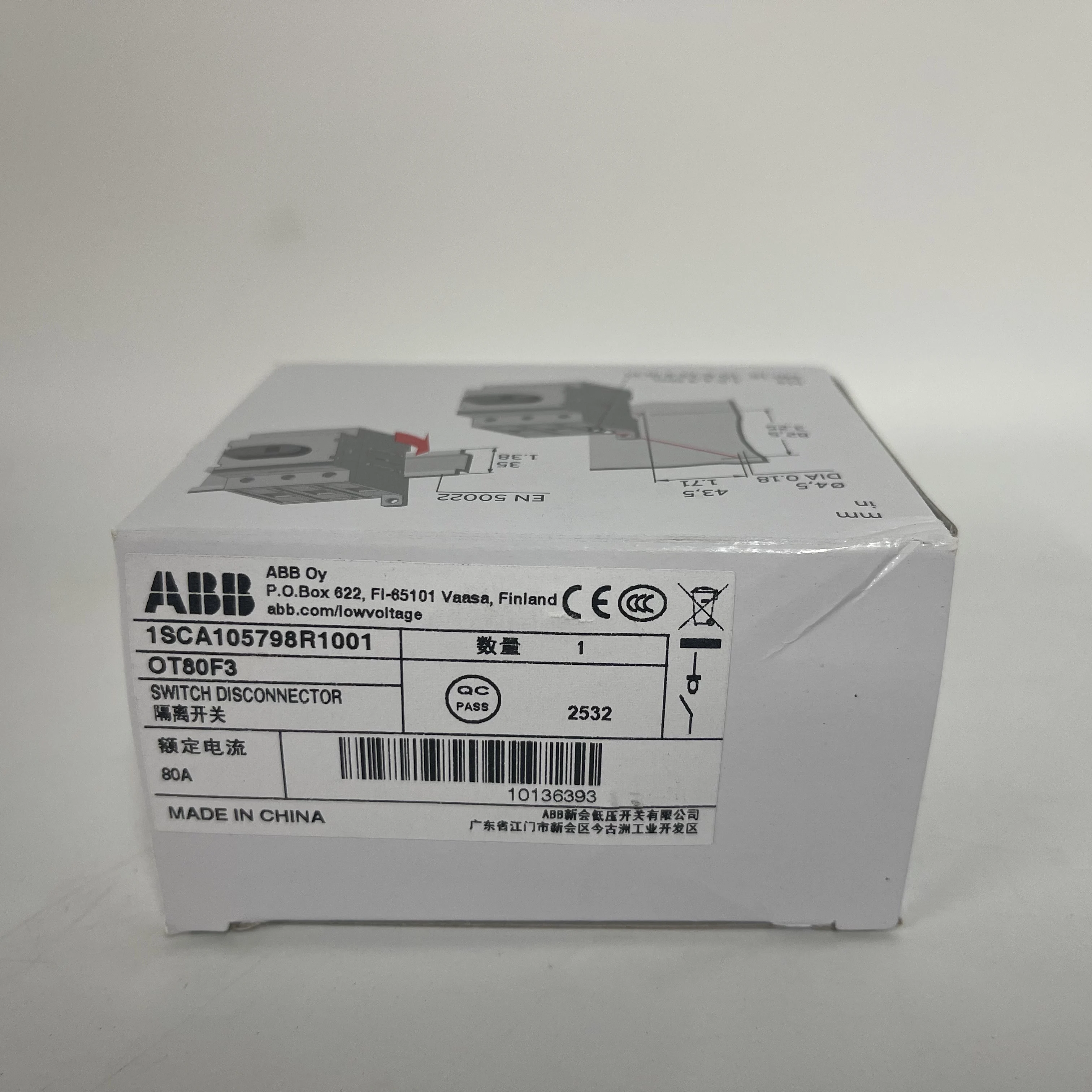 ABB Switch Disconnector OT80F3 1SCA105798R1001 