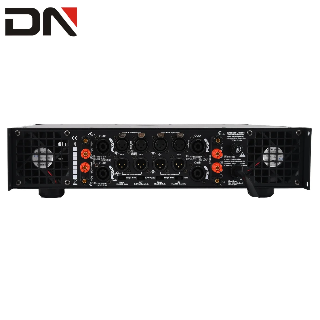 DN 1000w 4 Channel Class H Power Amplifier Professional Power ashley
