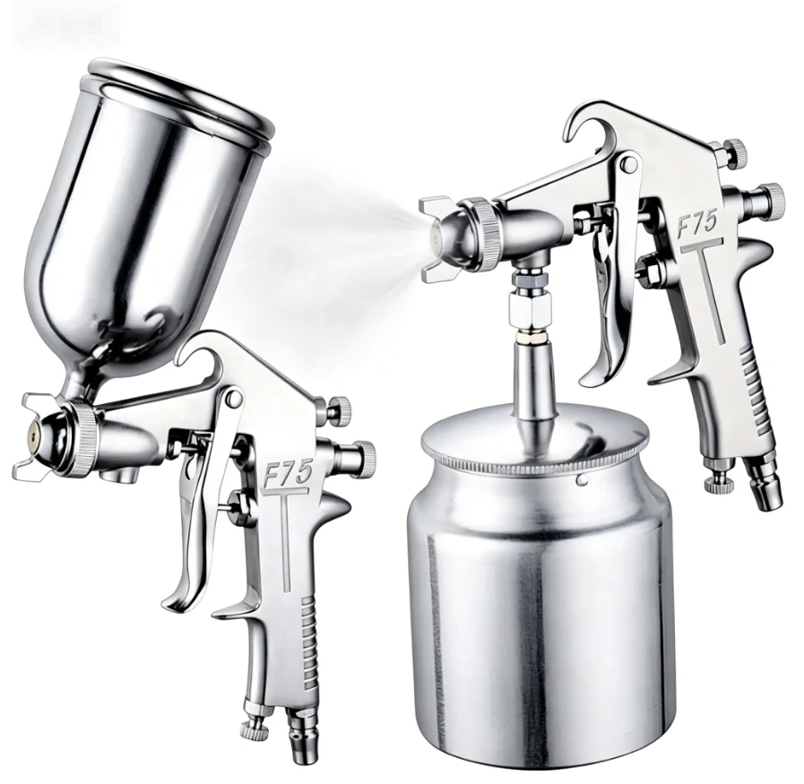 TEBAK Professional Automobile Surface Spray Gun - High Quality Aluminium Nozzle Air Paint Gun