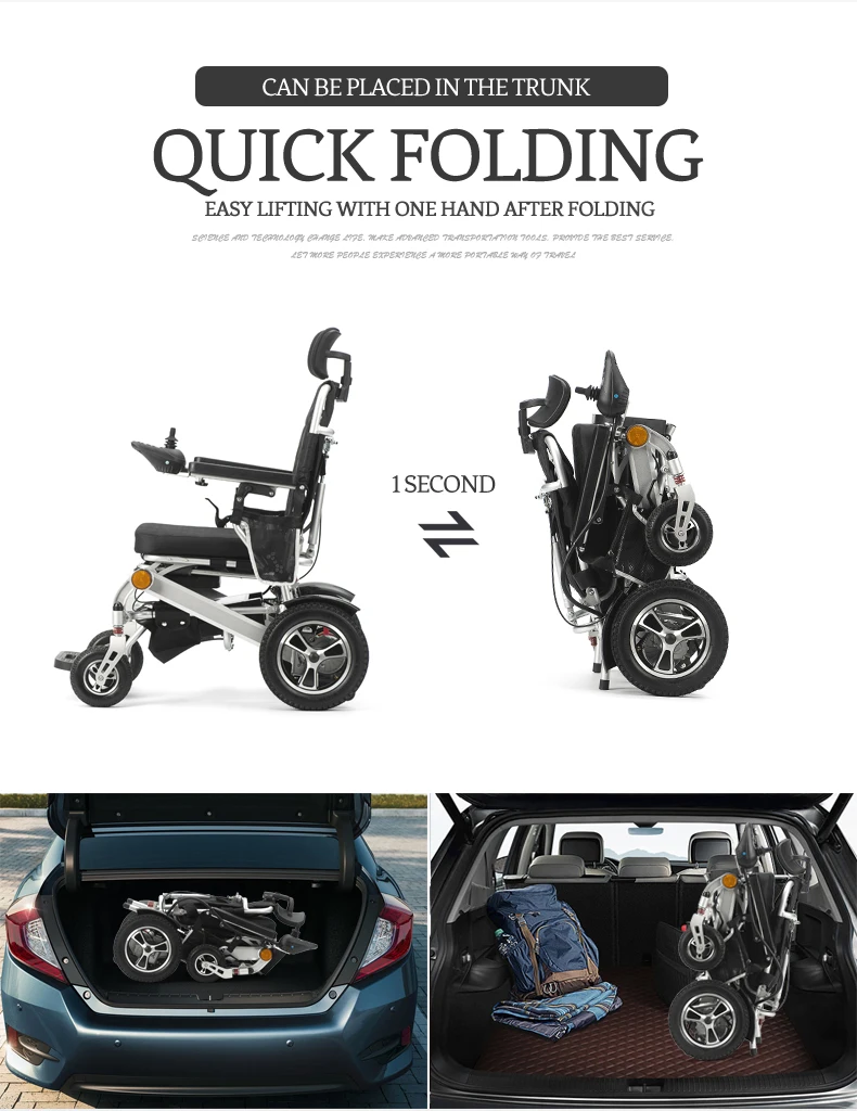 Ce Iso Folding Electric Wheelchair Lightweight Aluminum Wheelchairs ...