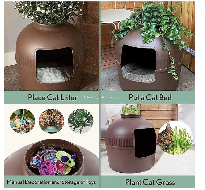 New Good Pet Stuff Hidden Litter Litter Box Planting Cat Litter Box