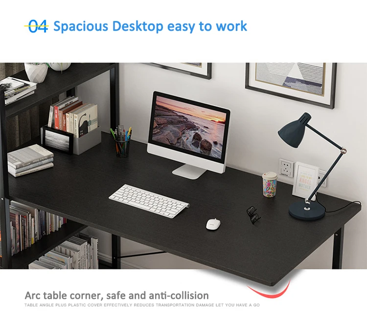 Executive computer wooden home office desk modern luxury organizer furniture