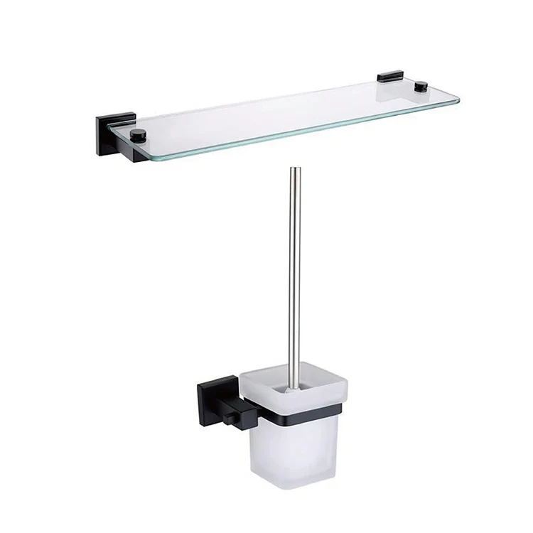 Stainless Steel Bathroom Hardware Set Black Matte Paper Holder Toothbrush Holder Towel Bar Bathroom Accessories
