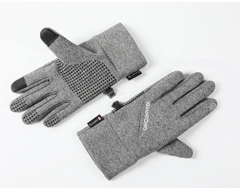 Мужские Зимние перчатки для езды на велосипеде с сенсорным экраном Нескользящие ветрозащитные и водонепроницаемые бега