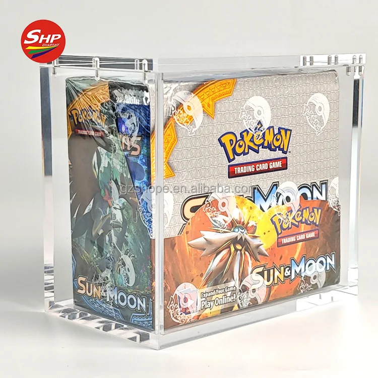 wholesale pokemon booster boxes Amazon.com: The Hobby Lair Japanese Booster Box Acrylic Case | Fits 1  Standard JP BB or 2 High Class JP BB Deluxe Case Compatible with JAPANESE Pokemon  Booster Box ONLY main image 1