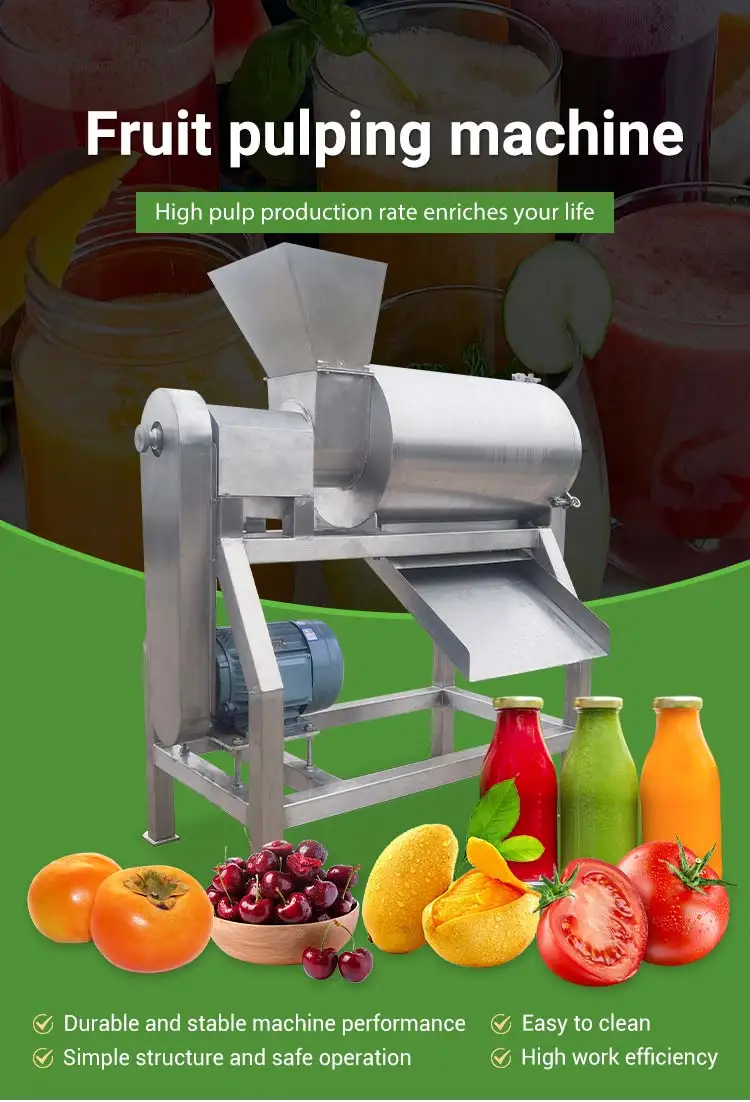 Beater Fruit Stainless Steel Pumpkin Coconut Pulp Machine Puree Extraction Mango pitting and Seed Separating