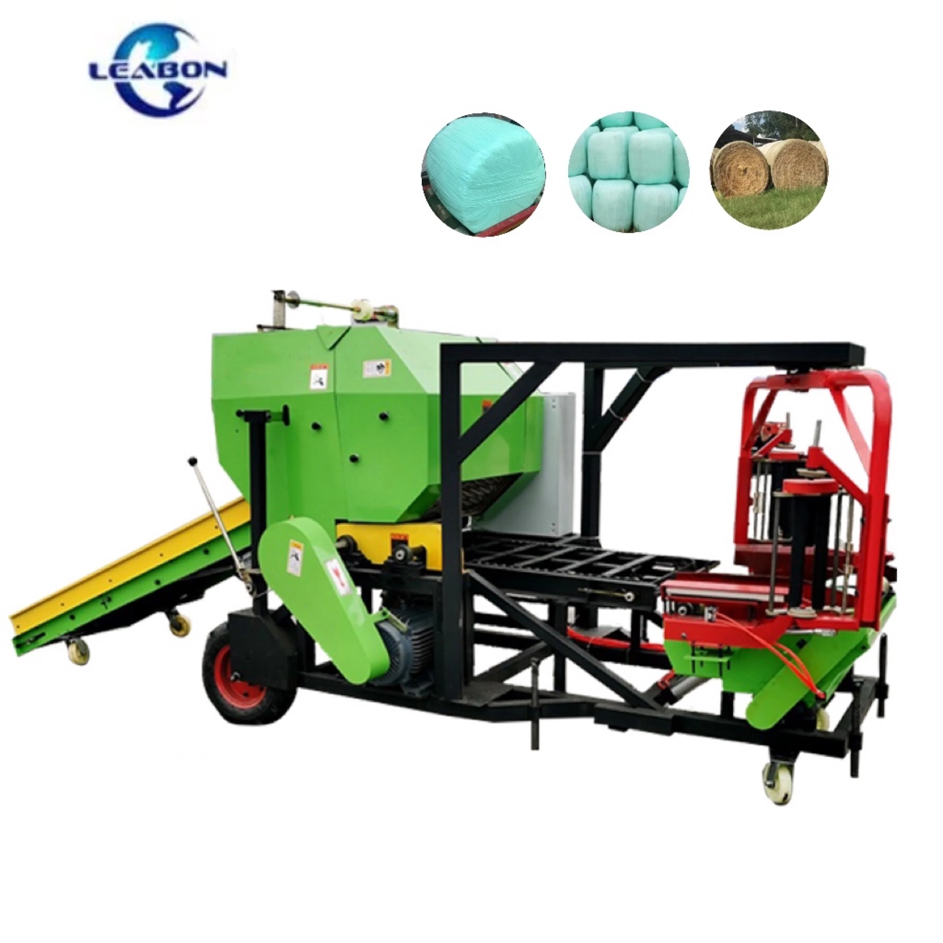 CE China Mini Fully Automatic Maize Corn Hay Silage Baler Grass Bale and Wrapper Machine Packing Machine Price for Sale