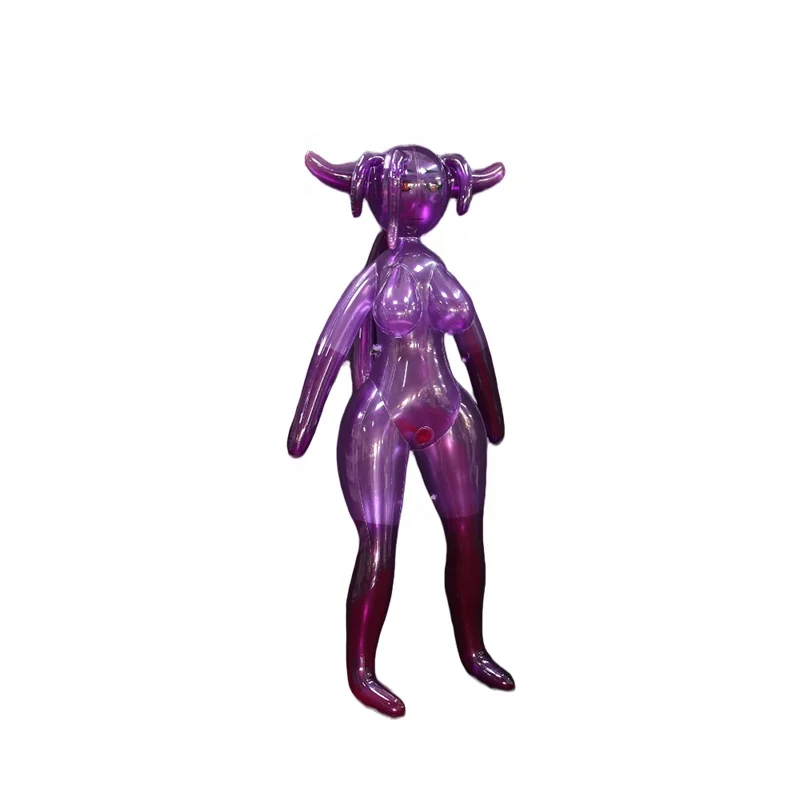 Hongyi Custom Inflatable Transparent Purple Girl Inflatable Sph Standing Toy
