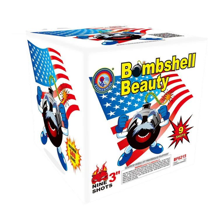3" BOMBSHELL BEAUTY/3" 9 Shots Consumer Cake Fireworks