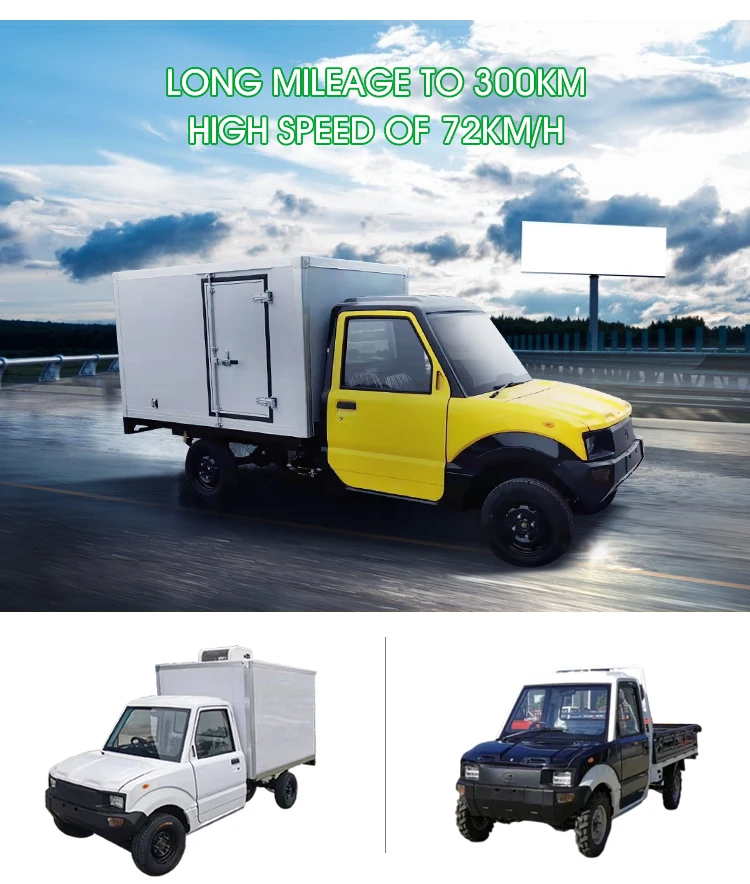 Hot saler L7e- EEC Certification RHD /LHD electric car van pickup high performance lithium battery car