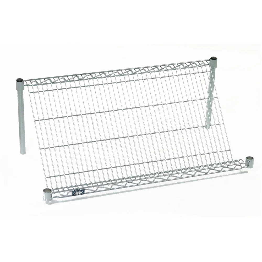 5-Tier Heavy Duty Slanted Wire Shelving Rack SUS304 Stainless Steel ...