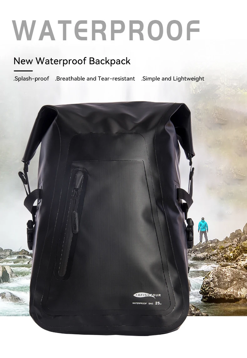 Backpack Men's 500d Pvc Camping And Hiking Travel Waterproof Dry Rugzak ...