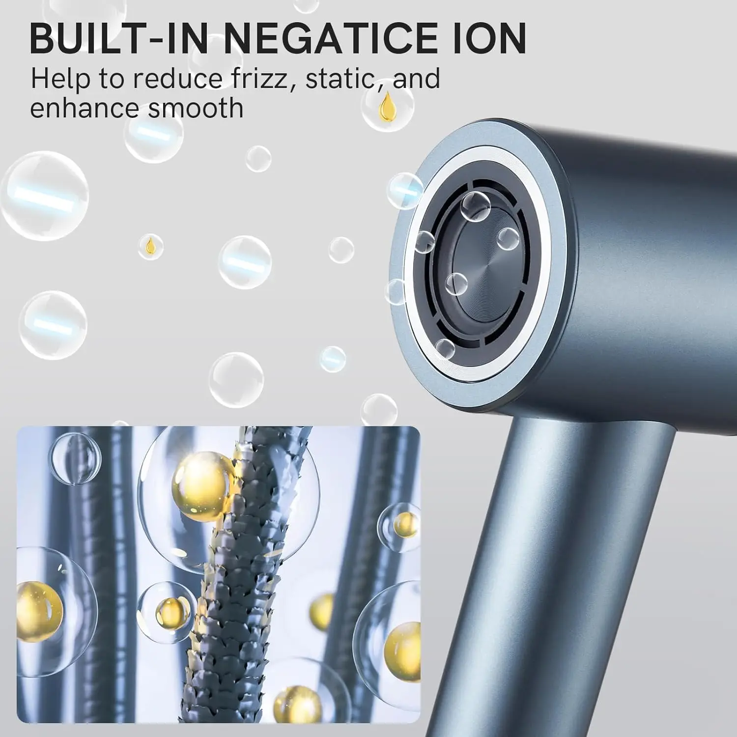 Cordless Ionic Digital Screen 4 Mode Charging Blow Dryer Magnetic Nozzle Travel Hair Dryer