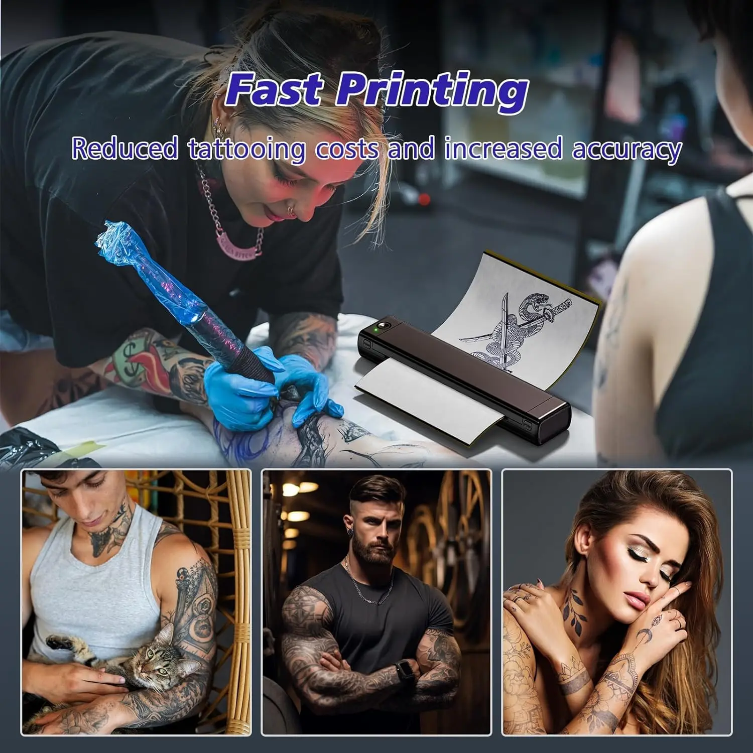 Phomemo M08F ワイヤレス タトゥーステンシルプリンター タトゥー転写