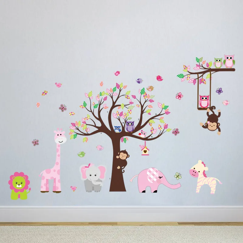 3d Removable Wallpaper Owls Tree Wall Stickers For Kids Rooms Decal