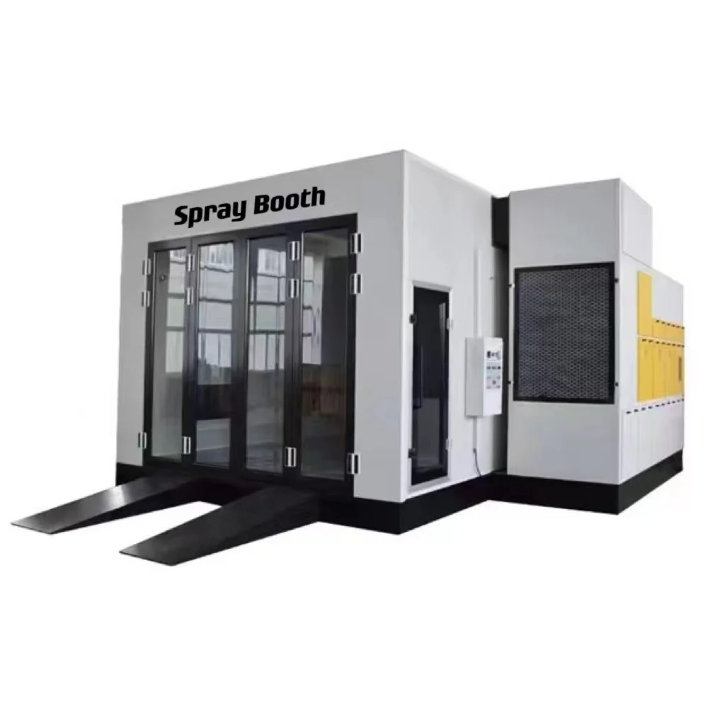 Electric/Diesel/Gas Heating 8m *4m Luxury Spray Booth Auto Car Paint Booth Big Glass Gate Luxury Car Paint Room