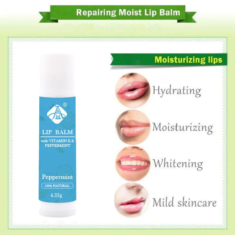 AH Отшелушивающий увлажняющий мятный кокосовый палочка для губ мужчин от частной