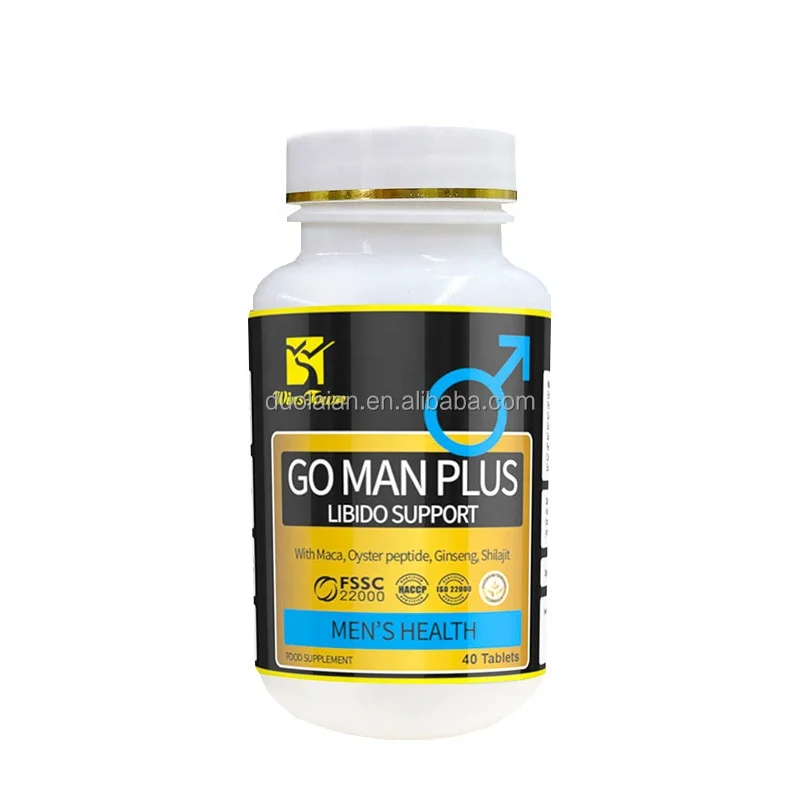 Healthy Go Men Plus Libido Support Tablets Natural Herbal Man Power Energy Shilajit Supplement Maca Ginseng Strength Pills