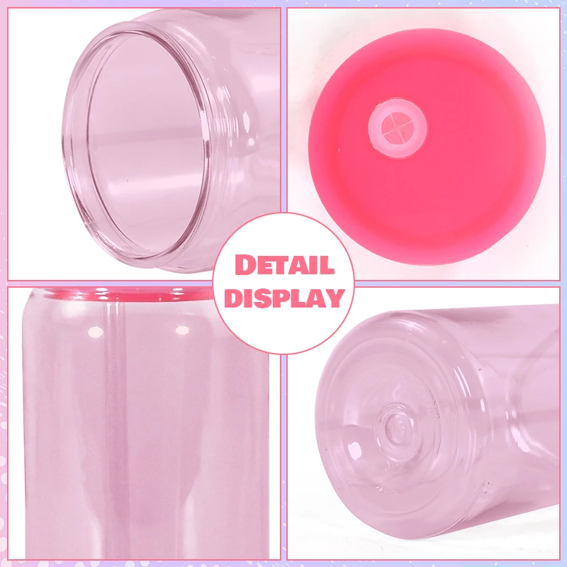 Многоразовая прозрачная акриловая пластиковая банка для пива, 16 унций