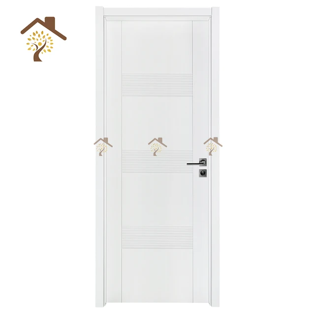 Wholesale Prehung White MDF Composite Interior Modern Stained Wooden Door