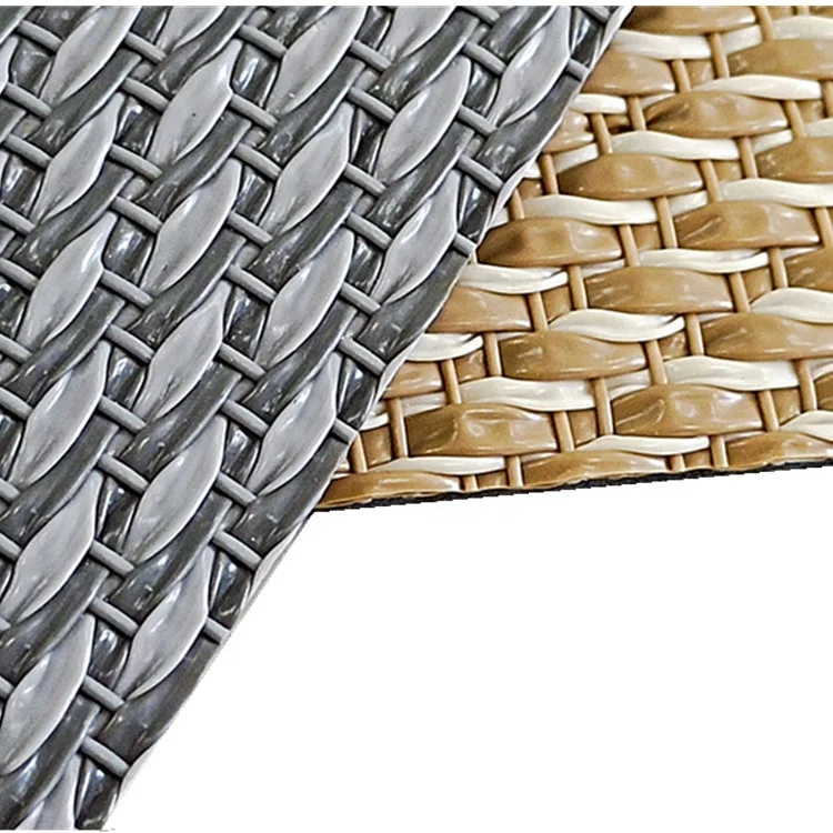 Fashion New Textilene-Design Anti Slip Woven Pvc Floor Carpet Mat for Living and Dining Room / Balcony / Office
