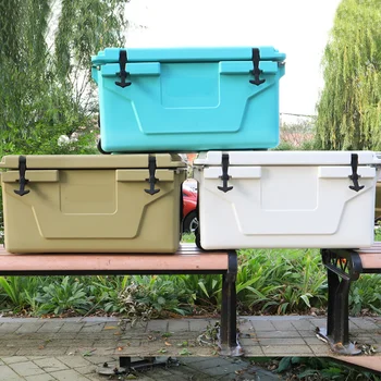 portable beer cooler box hard rotomolded Plastic Fishing Box Keep Freshness Fish Transport For Fishing Boat cooler box