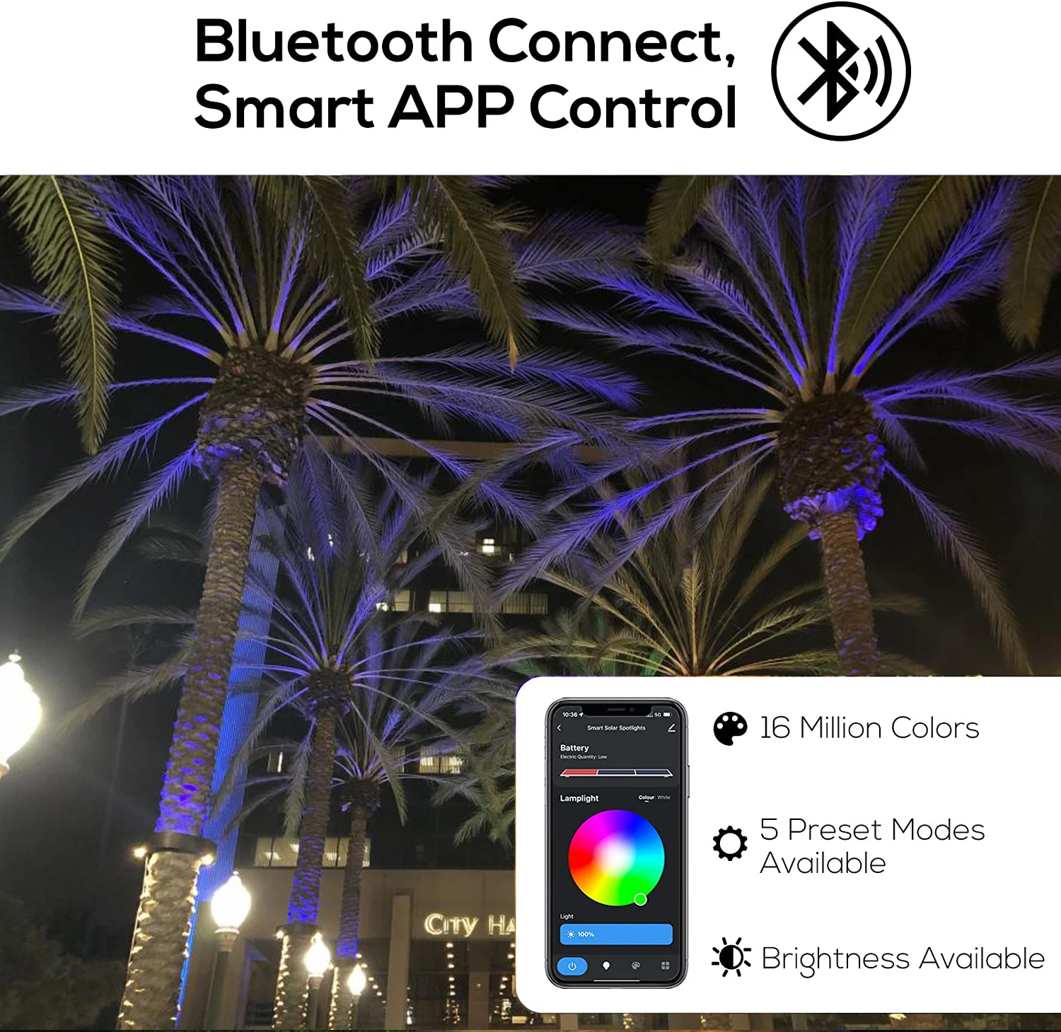 Smart Tuya Wifi Led Tree Ring Lights With Zigbee Led Controller Rgb+cct