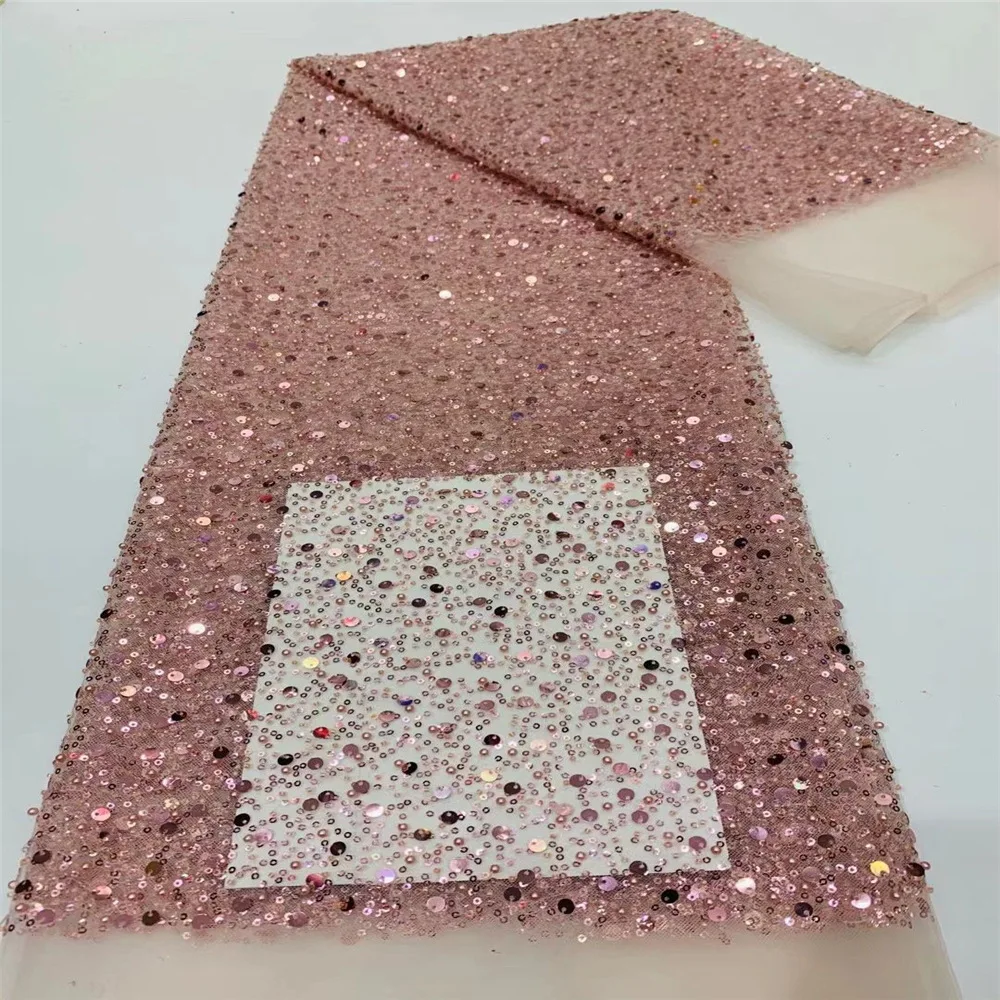 Tessuto A Rete Con Paillettes Glitterate, Tessuto Lucido Con - Foto 5