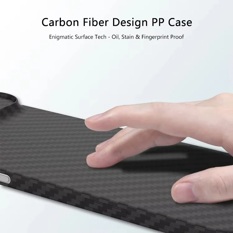product laudtec carbon fiber slim mobile phone case for iphone 17 air 16 15 pro max thin drop proof hard cover camera protection sjk1087-5