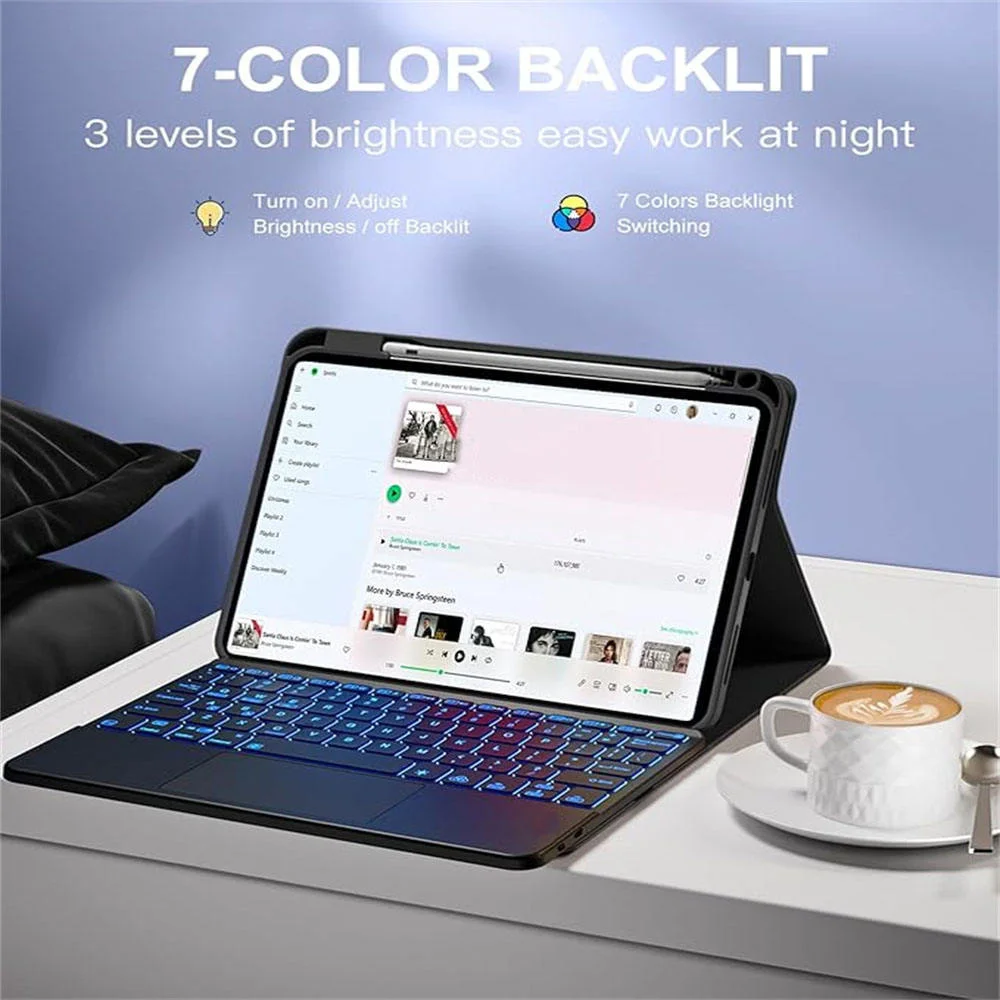 air detachable folio cover backlit keys pen holder-4