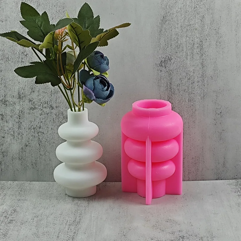 Vs001 Ins Style Flower Pot Gypsum Large Vases Silicone Molds Vase