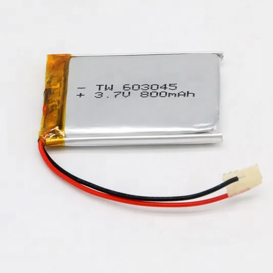 603045 800mAh 3.7v fireproof ultra  thin cheap  lithium polymer ion battery cells pack battery  for smart watch golf cart