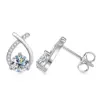 Moissanite 0.5ct*2pcs+GRA Certificate-White Gold