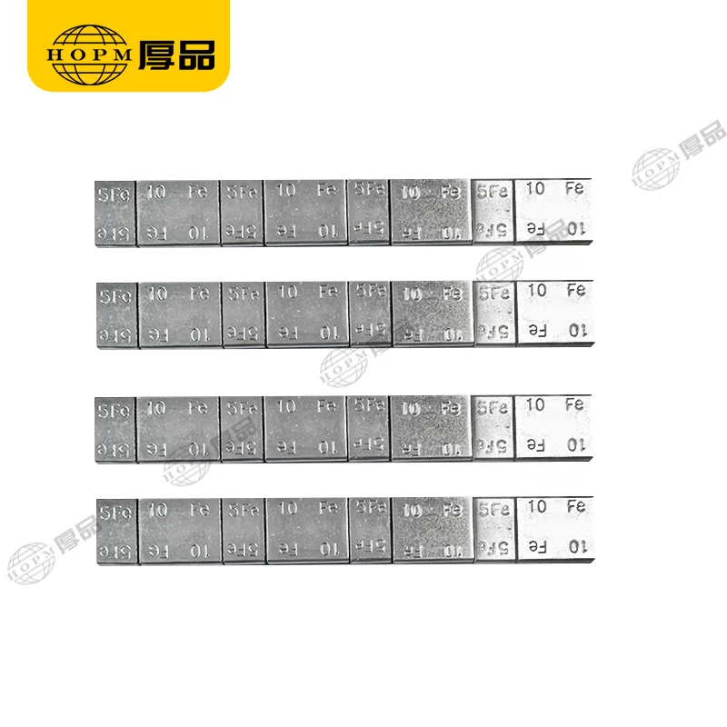 60 г (5gx4 + 10gx4) клейкие балансирующие весы FE с покрытием цинка прямоугольные