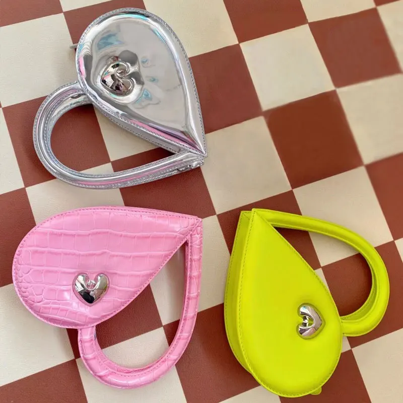 Women's Cute Mini Heart Shape Evening Clutch Bag