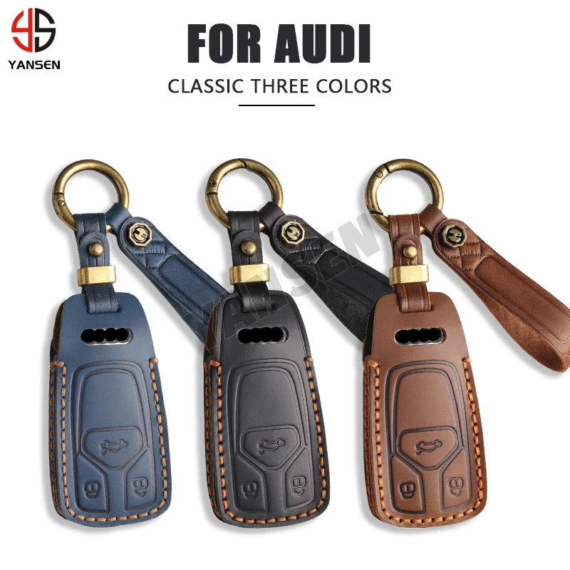 2025 Alloy Style Car Key Case Cover Shell Fob for Audi A4 B9 A5 A6 8S 8W Q5 Q7 4M S4 S5 S7 TT TTS TFSI RS Protector Fob Keyless