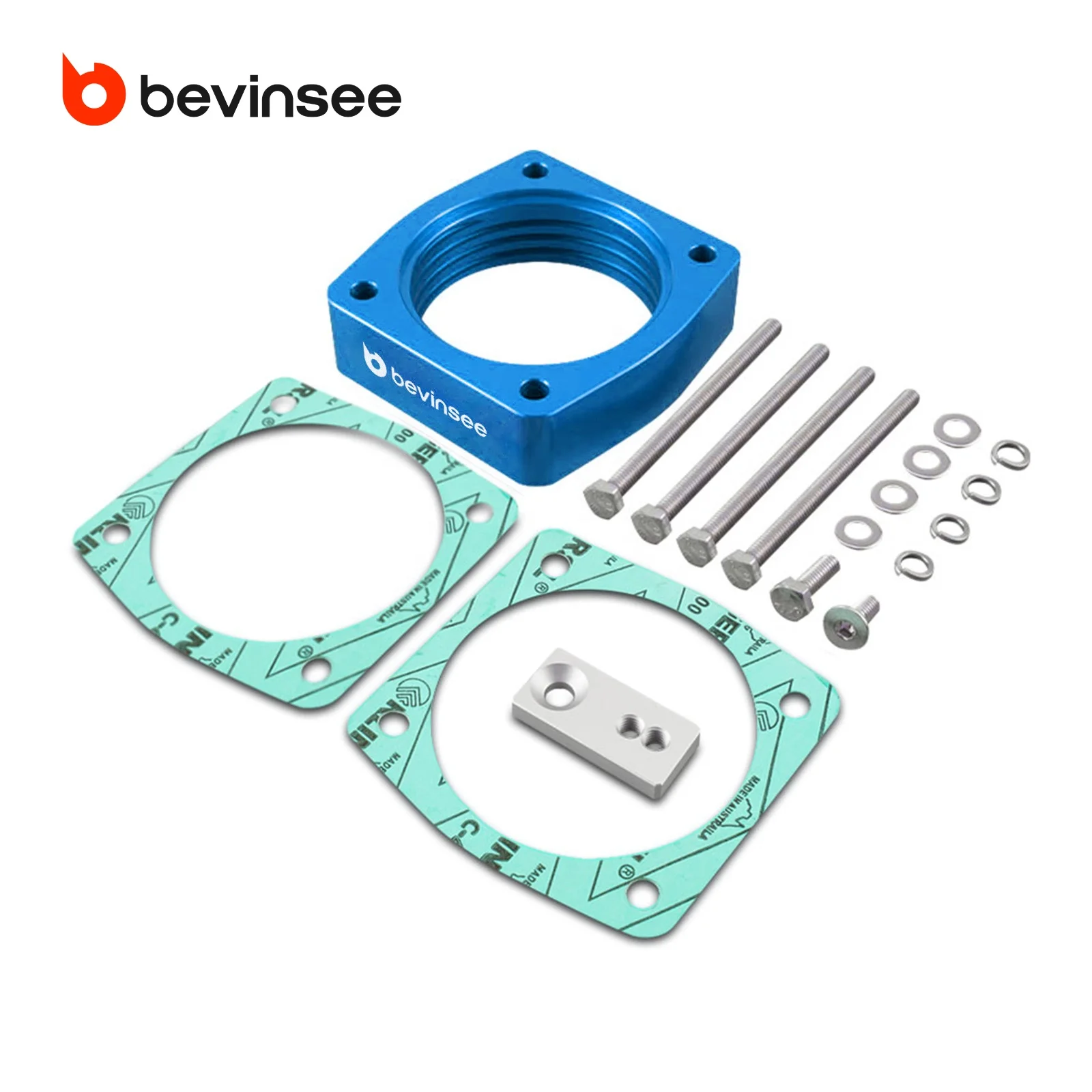 BEVINSEE Billet Aluminum Throttle Body Spacer For Nissan 350Z, Infiniti G35 & More 2003-2006
