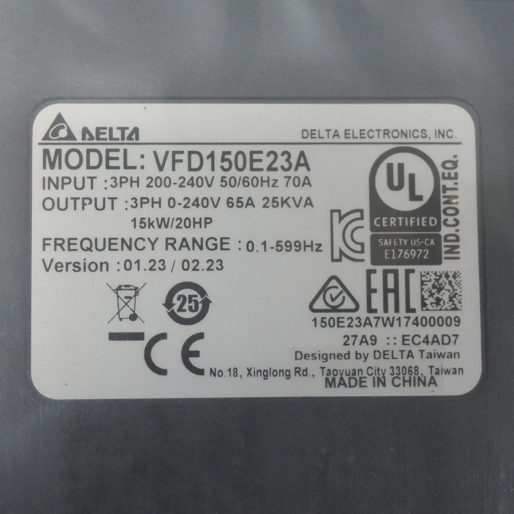 デルタ VFD-MS300 シリーズ VFD9A0MS43ANSAA 3相 3.7kw AC駆動 デルタ VFD-MS300 シリーズ VFD9A0MS43ANSAA 3相 3.7kw AC駆動